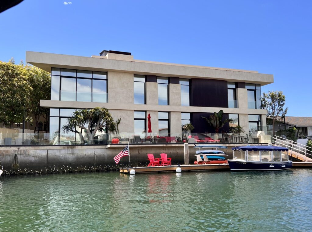 Huntington Harbour waterfront estates with private docks